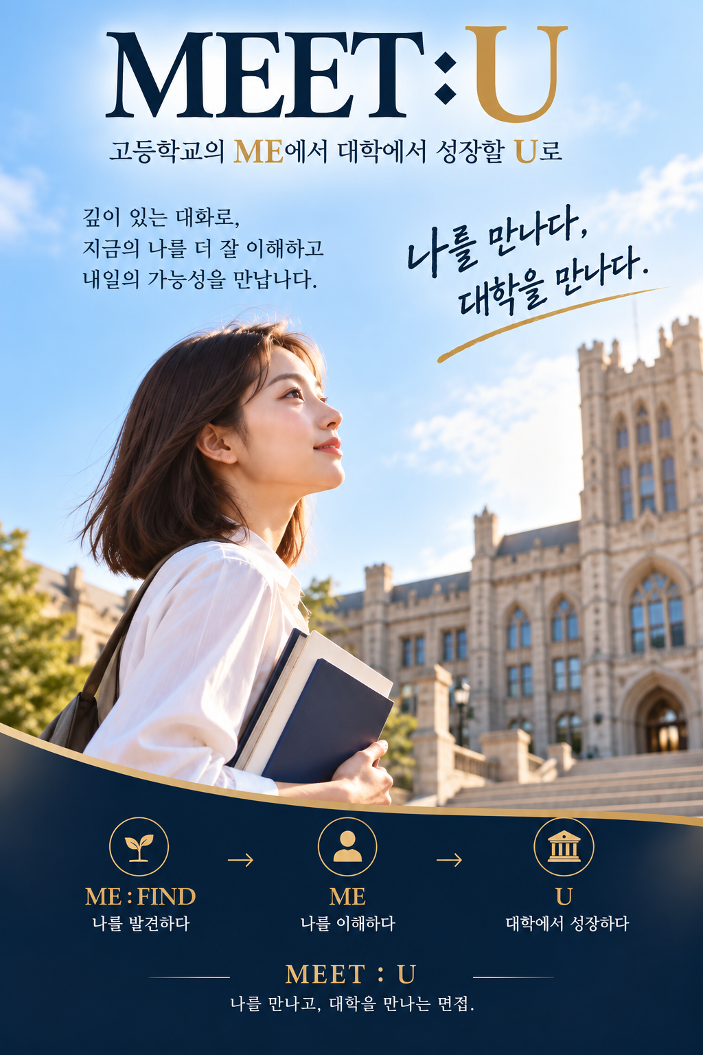MEET : U 나를 만나다, 대학을 만나다. 대학에서 성장할 나를 바라보는 엔딩 포스터